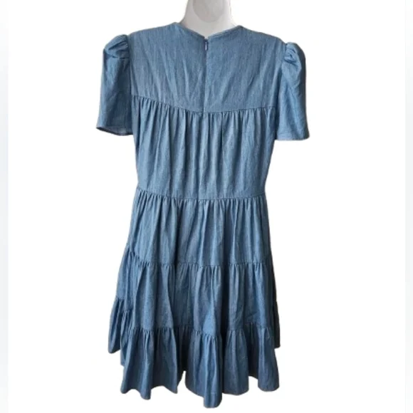 LIKELY Blue River Chambray Dress Size 6 Coastal Cowgirl Boho - Picture 3 of 12